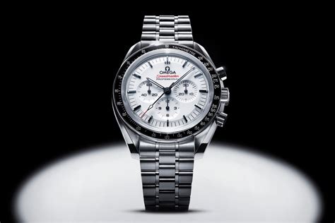 omega white moon watch